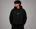 Oversized ÉLAN Hoodie, White Text